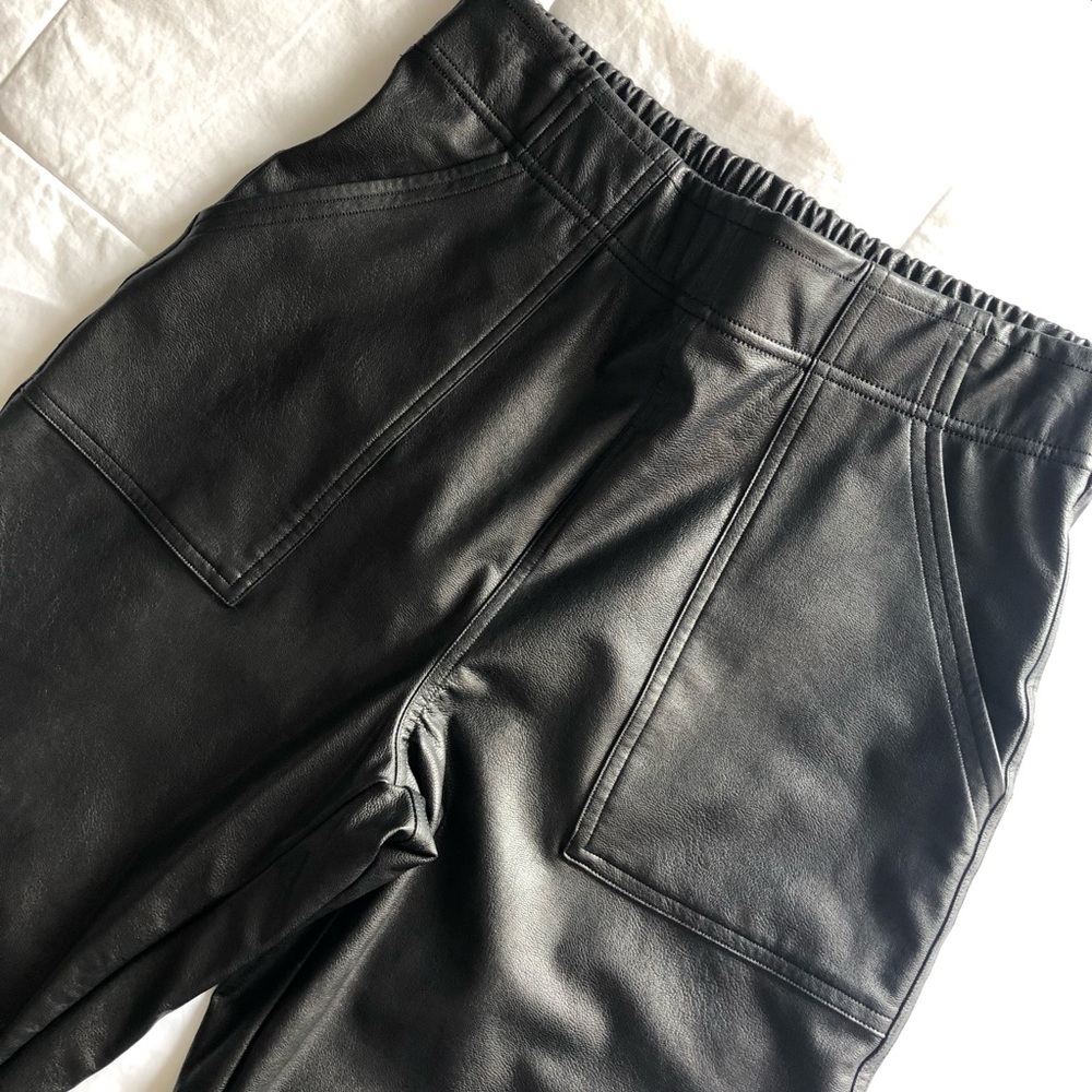 Spanx faux leather joggers, Black, NWOT